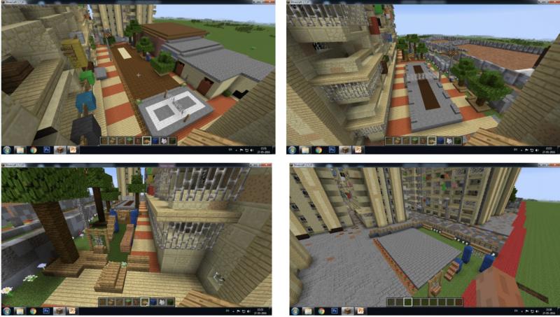 Together with the local community, block by block re-created the public space in Minecraft. Photo by: UN-Habitat